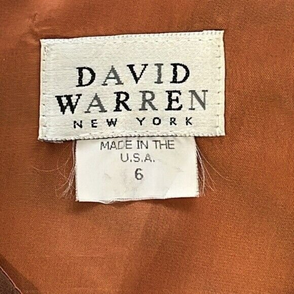 David Warren Dress, Sleeveless, V-Neck & Back, Lined, Side Zip, 6 - Picture 9 of 11